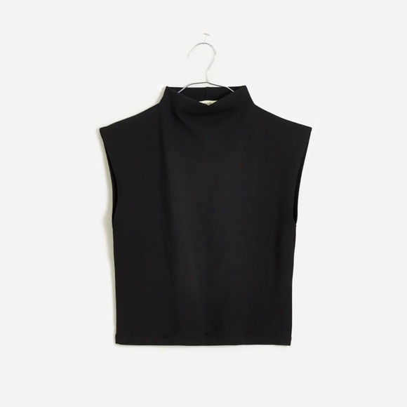 New Madewell Funnelneck Cropped Muscle Tee XXS Black $42 - Picture 3 of 7
